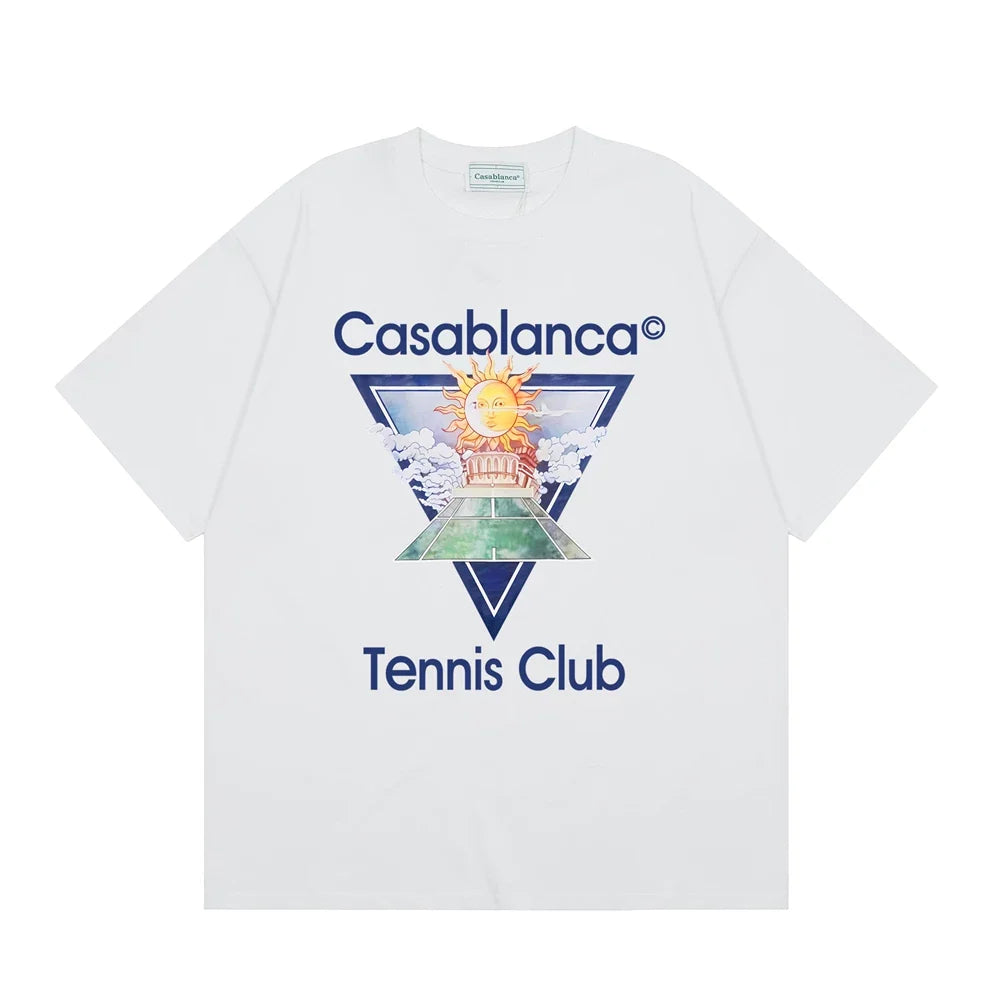 Casablanca Tennis Club Sun & Court T-Shirt - White