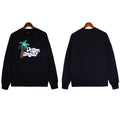 Palm Angels Cartoon Palm Tree & Graffiti Logo Crewneck - Black
