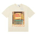 RHUDE "Hotel Di Rhude Monaco" Graphic Print T-Shirt - Cream